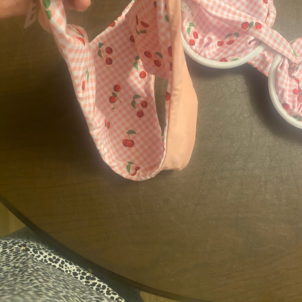 Pink Gingham Cherry Bikini Set - image 6